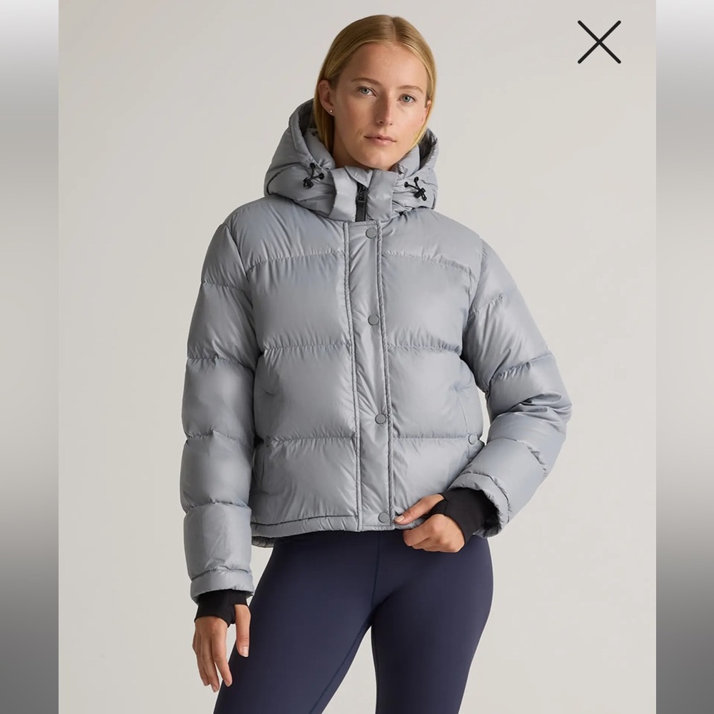 Quince Responsible Down Cropped Puffer Jacket, NWOT, L